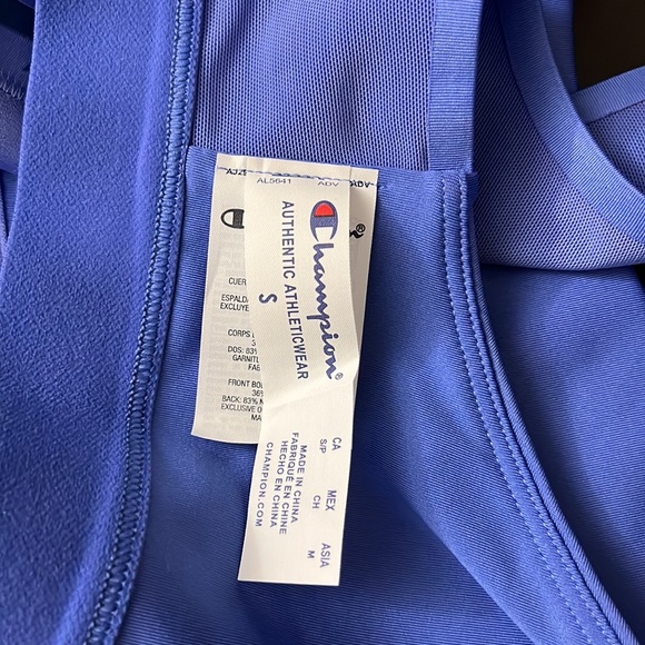 🆕CHAMPION Blue Racerback Sports Bra - Size: S - Picture 8 of 8